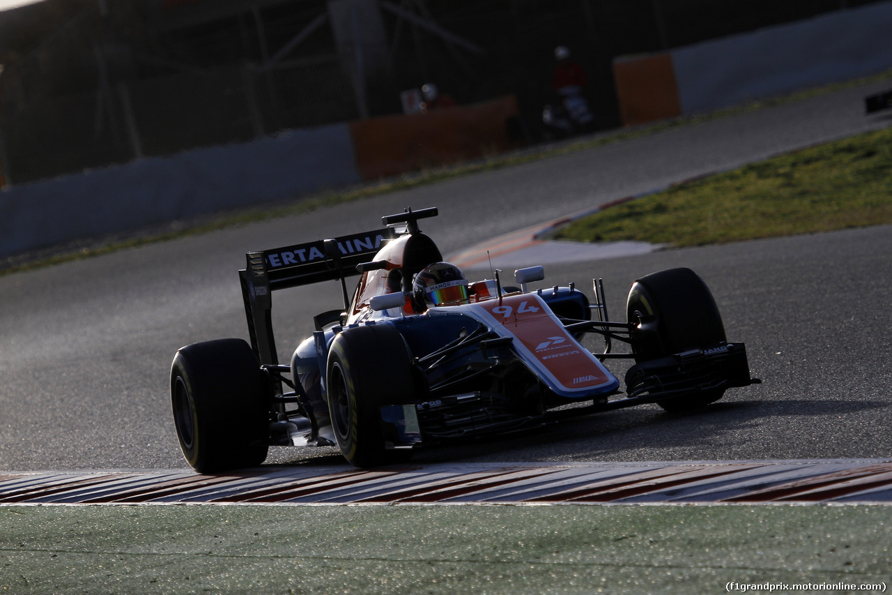 TEST F1 BARCELLONA 3 MARZO, Pascal Wehrlein (GER) Manor Gp Driver