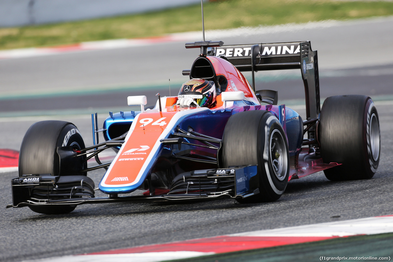 TEST F1 BARCELLONA 3 MARZO, Pascal Wehrlein (GER) Manor Racing MRT05.
03.03.2016.