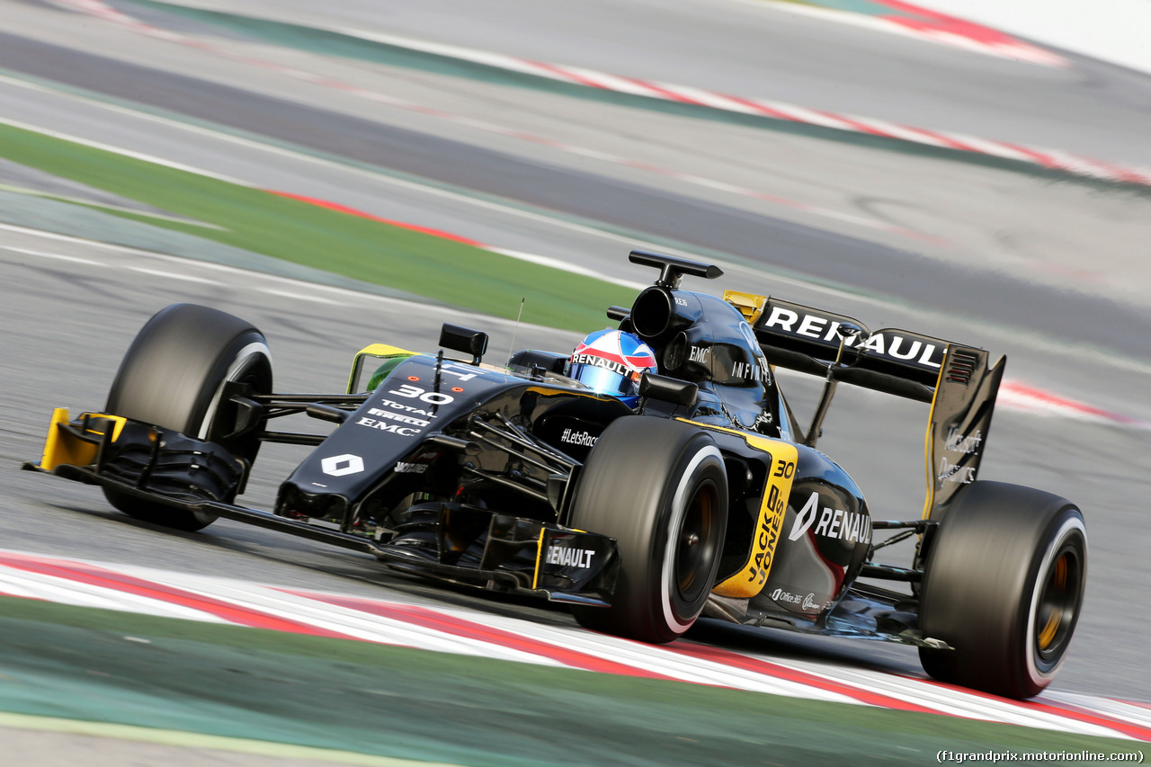 TEST F1 BARCELLONA 3 MARZO, Jolyon Palmer (GBR) Renault Sport F1 Team RS16.
03.03.2016.
