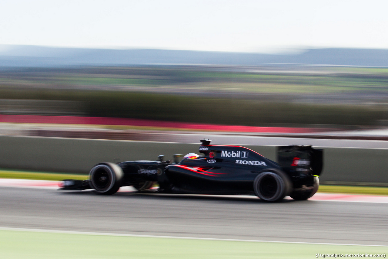 TEST F1 BARCELLONA 3 MARZO, Fernando Alonso (ESP) McLaren MP4-31.
03.03.2016.