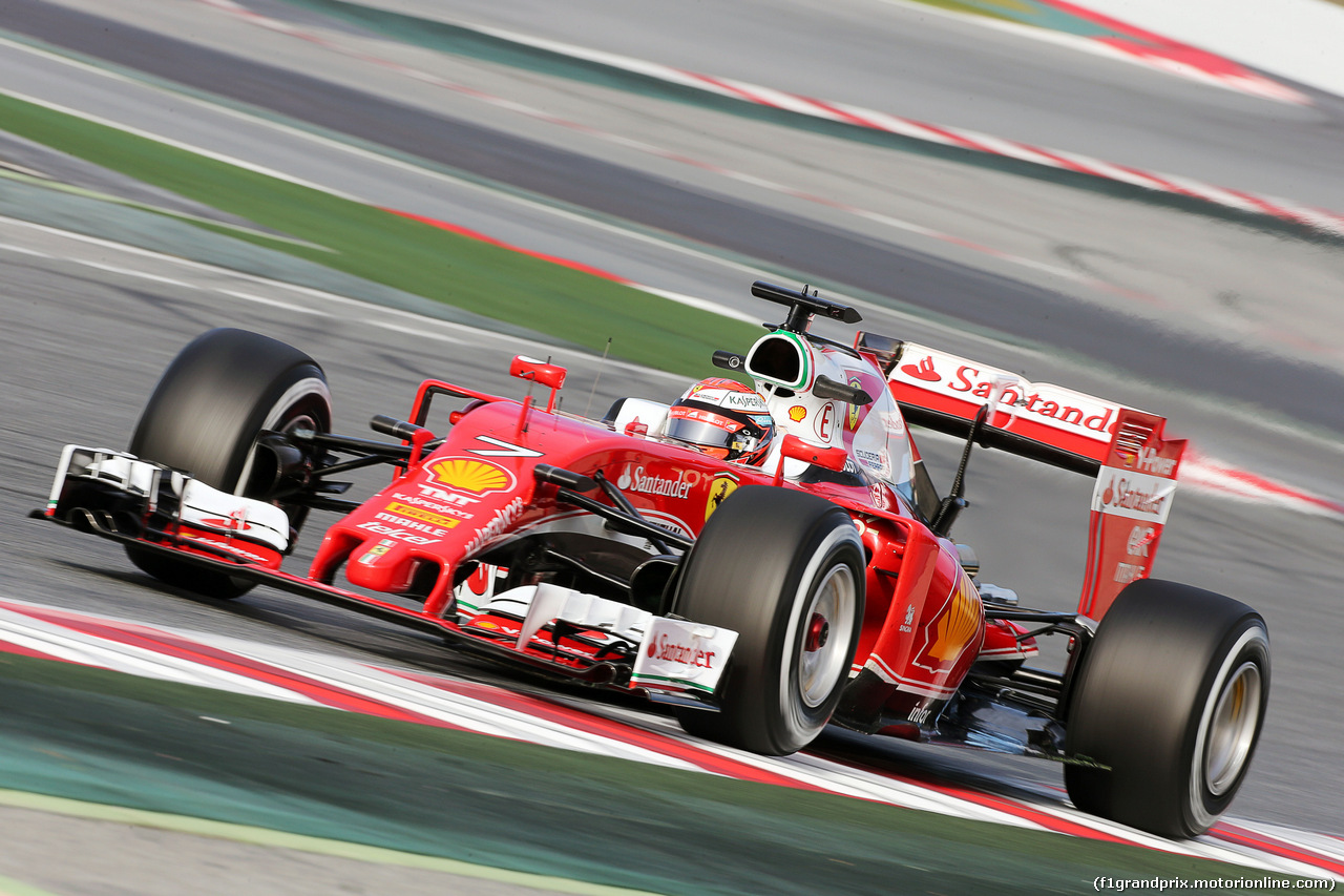 TEST F1 BARCELLONA 3 MARZO, Kimi Raikkonen (FIN) Ferrari SF16-H.
03.03.2016.