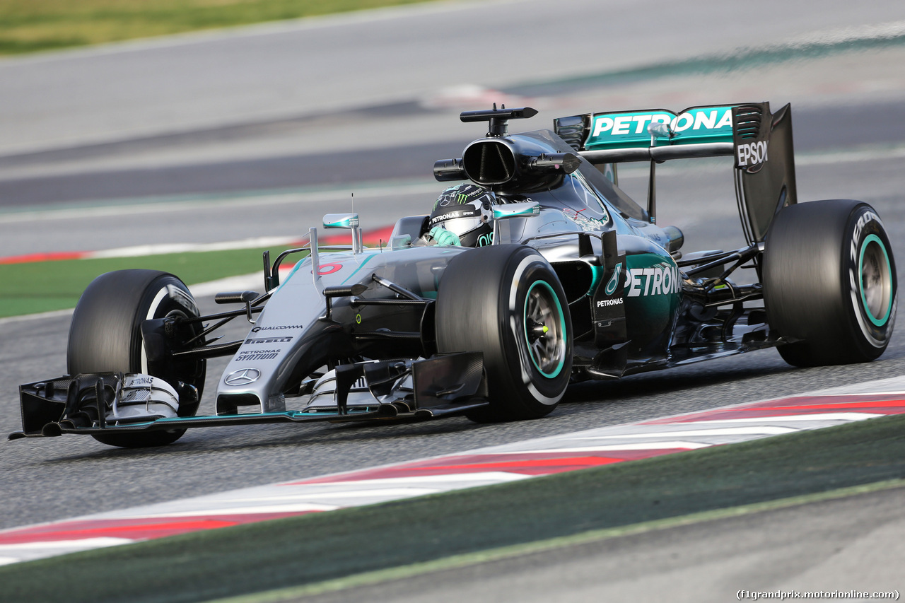 TEST F1 BARCELLONA 3 MARZO, Nico Rosberg (GER) Mercedes AMG F1 W07 Hybrid.
03.03.2016.
