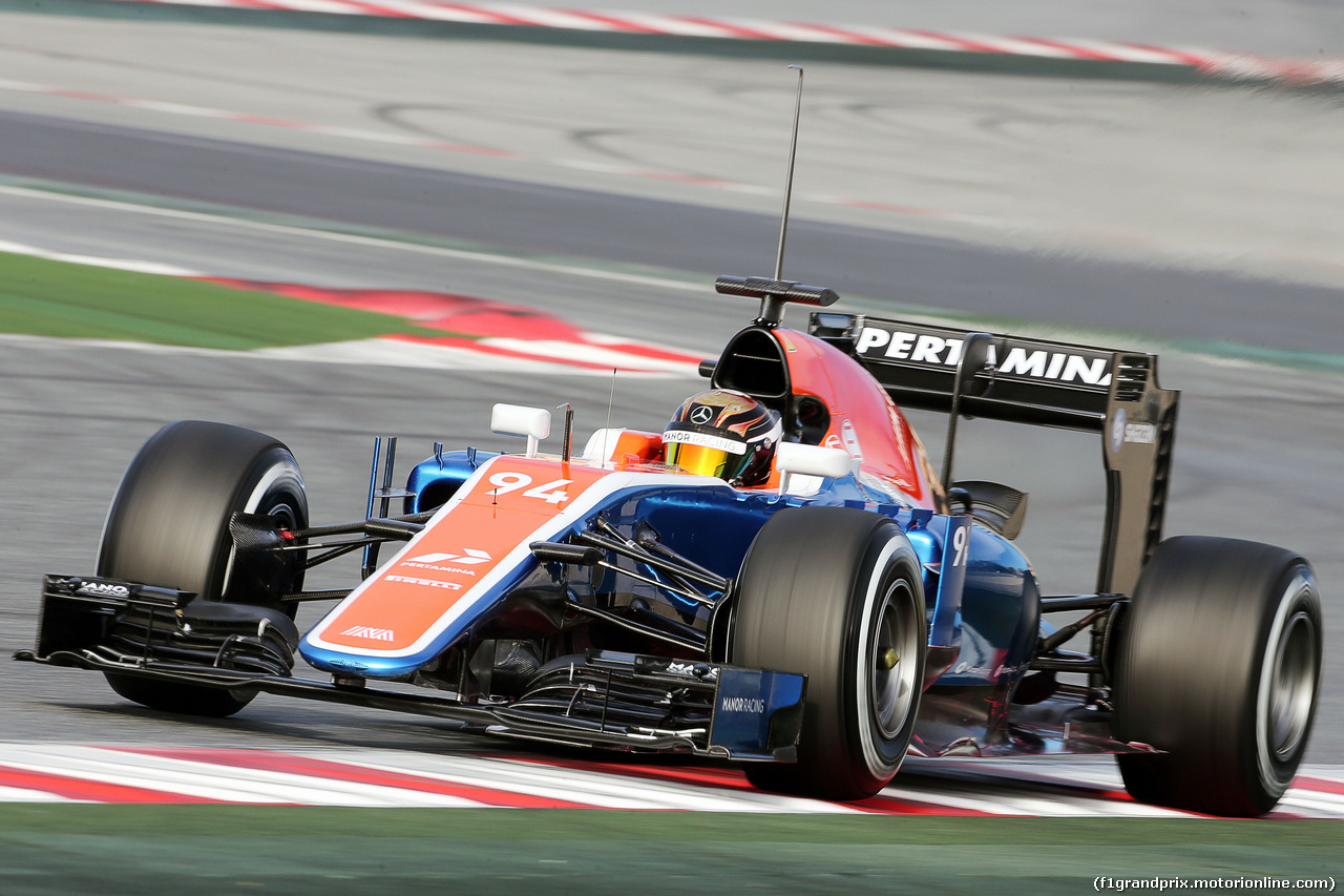 TEST F1 BARCELLONA 3 MARZO, Pascal Wehrlein (GER) Manor Racing MRT05.
03.03.2016.