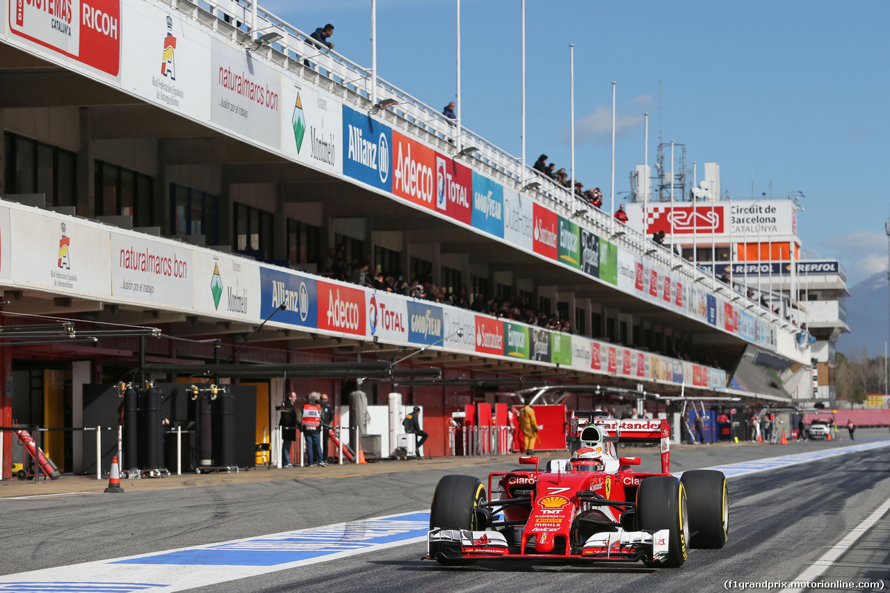 TEST F1 BARCELLONA 3 MARZO, Kimi Raikkonen (FIN) Ferrari SF16-H.
03.03.2016.