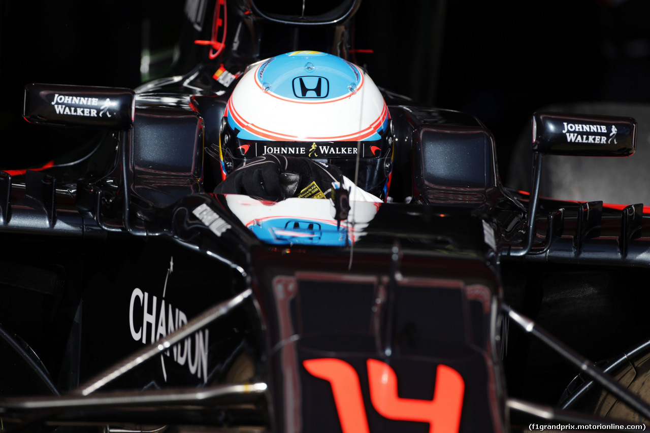 TEST F1 BARCELLONA 3 MARZO, Fernando Alonso (ESP) McLaren MP4-31.
03.03.2016.