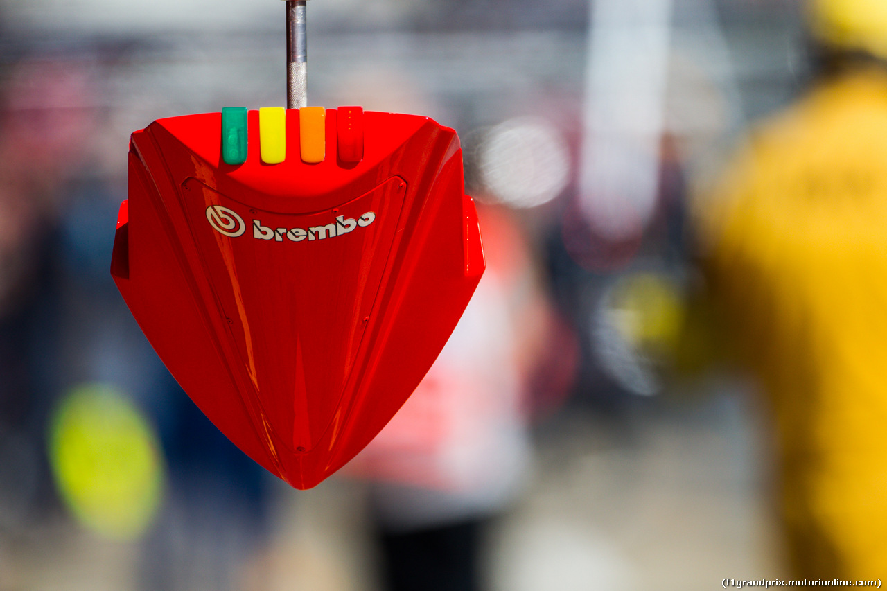 TEST F1 BARCELLONA 3 MARZO, Ferrari pit stop light system.
03.03.2016.