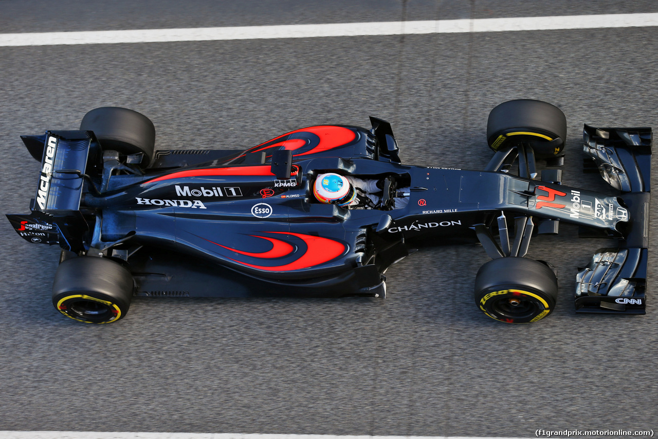 TEST F1 BARCELLONA 3 MARZO, Fernando Alonso (ESP) McLaren MP4-31.
03.03.2016.