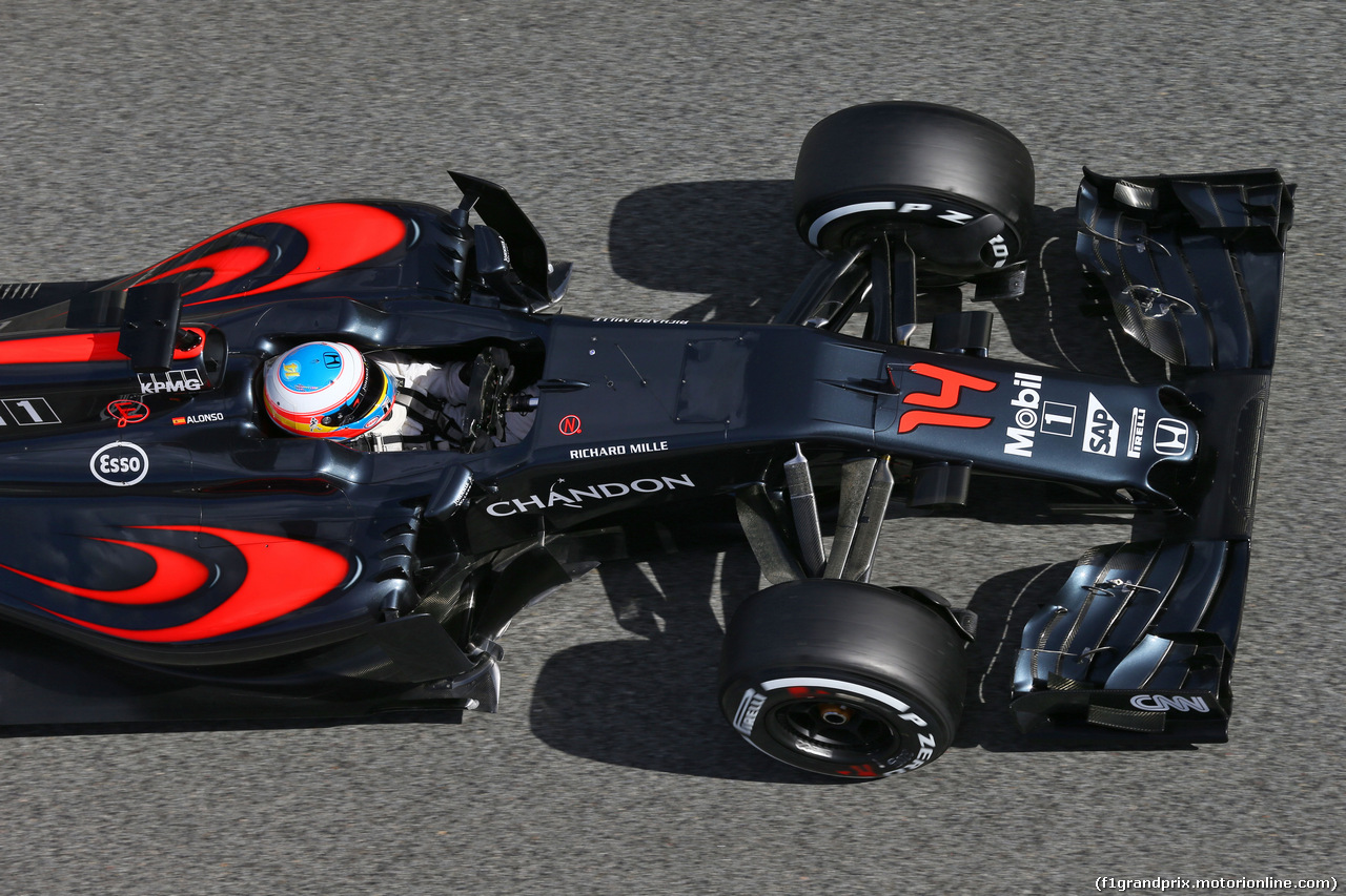 TEST F1 BARCELLONA 3 MARZO, Fernando Alonso (ESP) McLaren MP4-31.
03.03.2016.