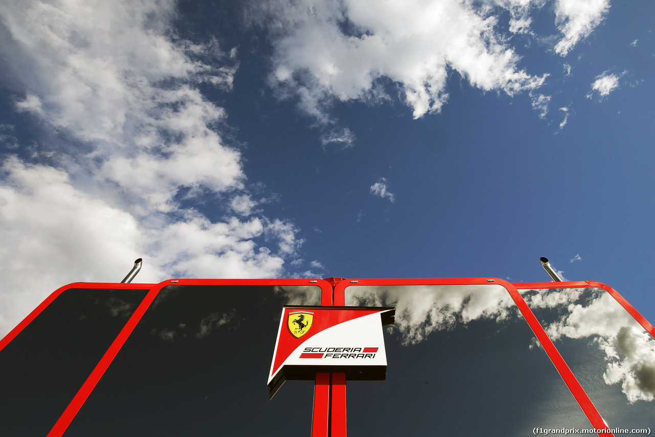 TEST F1 BARCELLONA 3 MARZO, Ferrari building in the paddock.
03.03.2016.