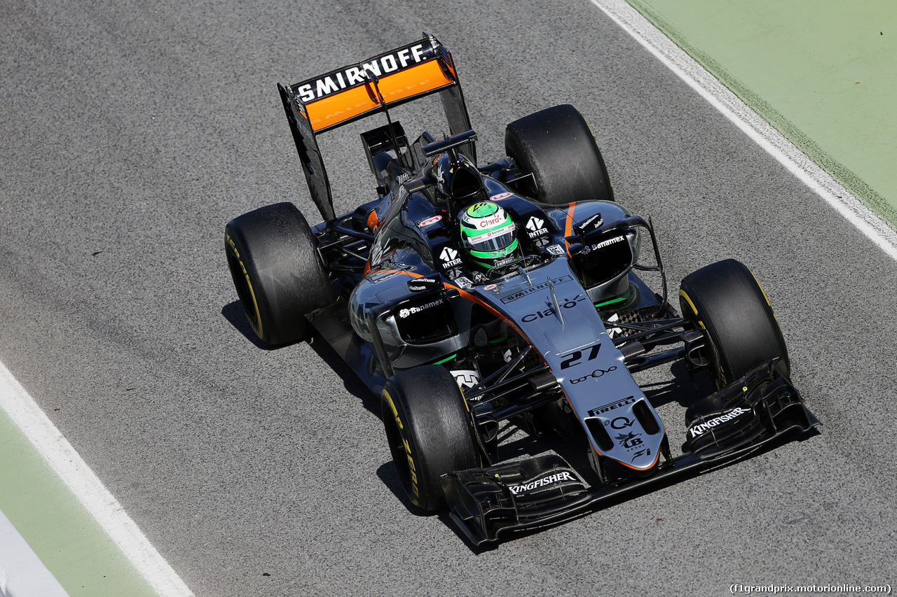 TEST F1 BARCELLONA 3 MARZO, Nico Hulkenberg (GER) Sahara Force India F1 VJM09.
03.03.2016.