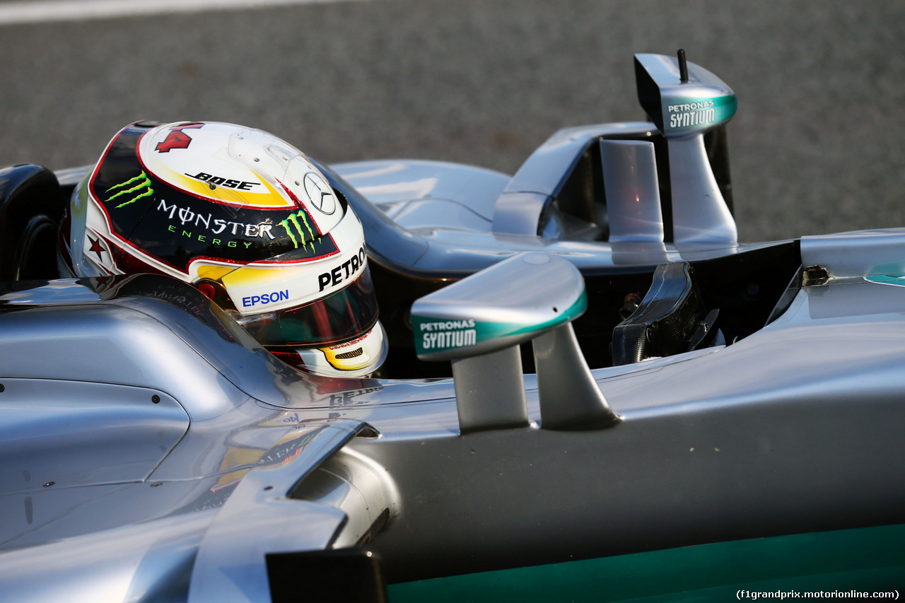 TEST F1 BARCELLONA 3 MARZO, Lewis Hamilton (GBR) Mercedes AMG F1 W07 Hybrid.
03.03.2016.