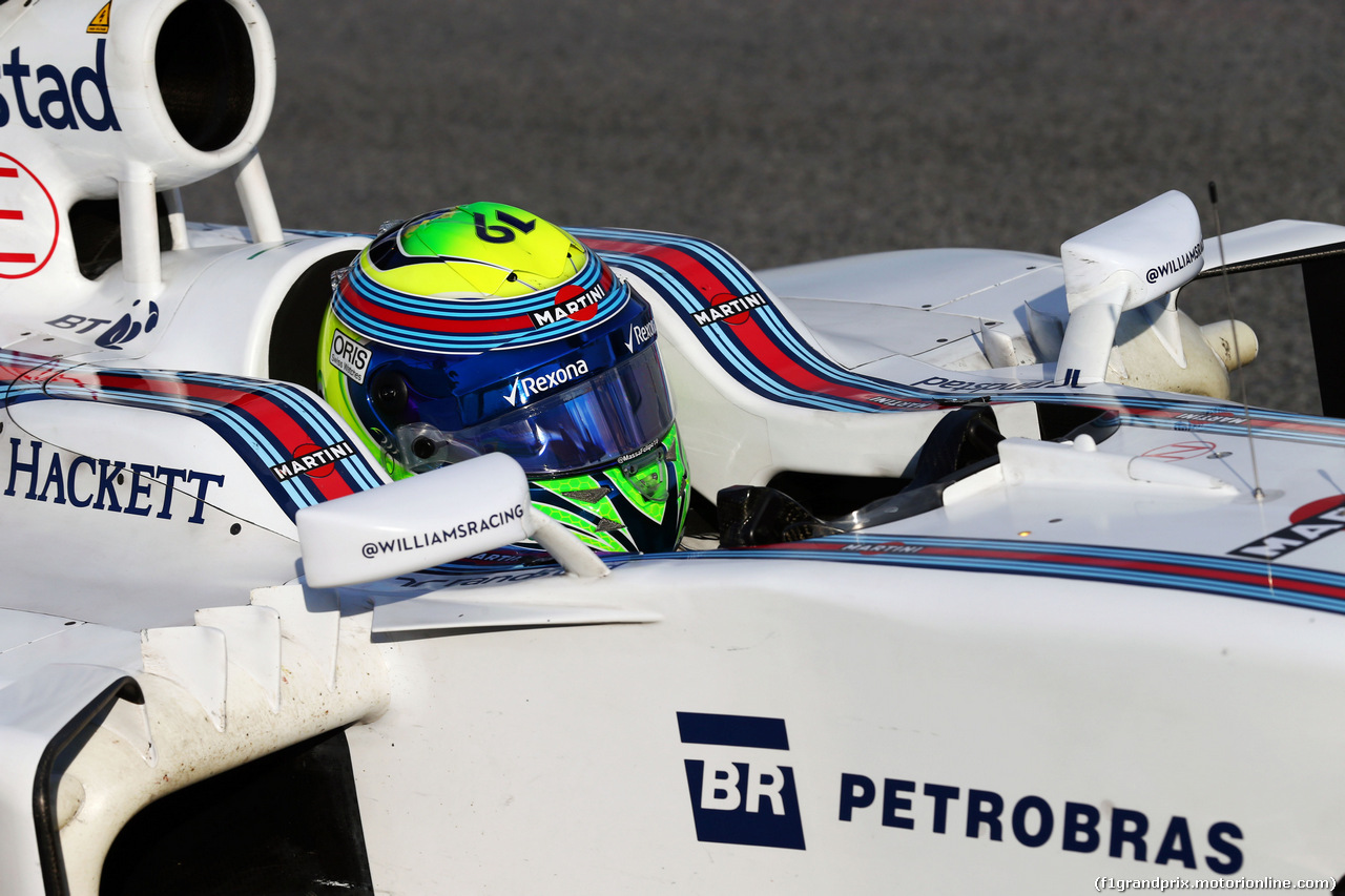 TEST F1 BARCELLONA 3 MARZO, Felipe Massa (BRA) Williams FW38.
03.03.2016.