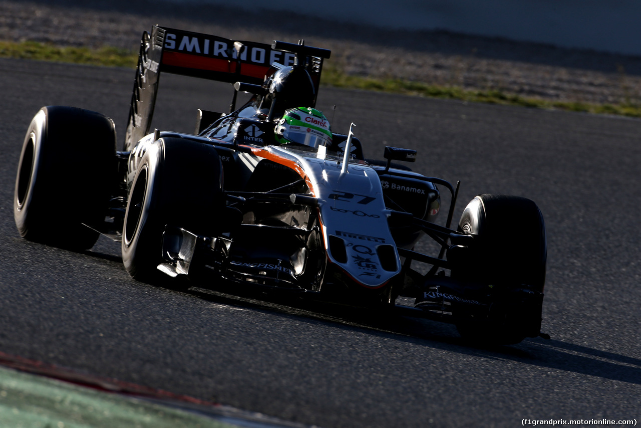TEST F1 BARCELLONA 3 MARZO, Sergio Perez (MEX), Sahara Force India 
03.03.2016.