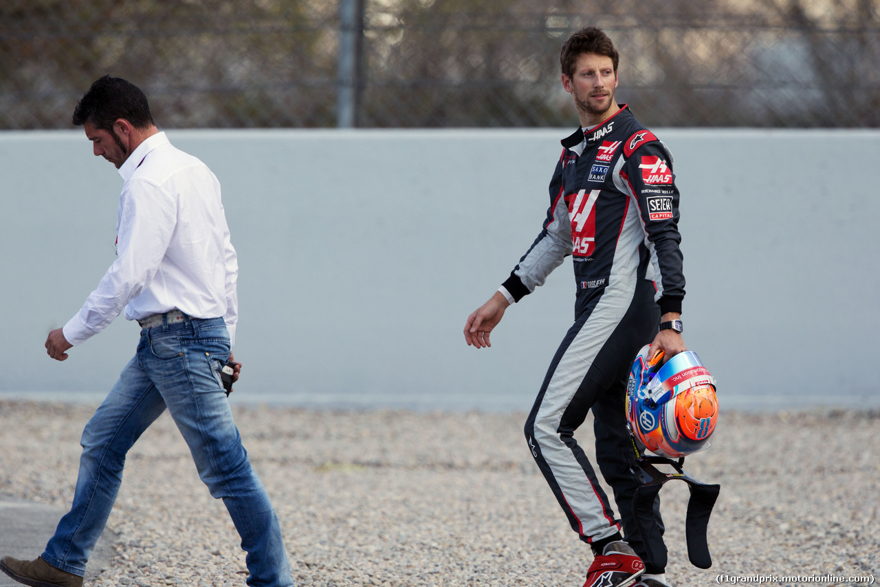 TEST F1 BARCELLONA 3 MARZO, Romain Grosjean (FRA) Haas F1 Team returns back to the pits.
03.03.2016.