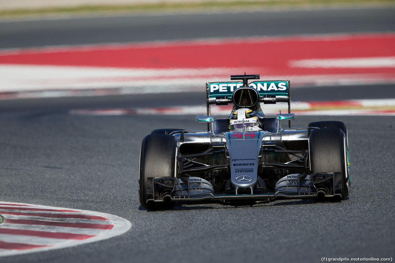 TEST F1 BARCELLONA 3 MARZO, Lewis Hamilton (GBR) Mercedes AMG F1 W07 Hybrid.
03.03.2016.