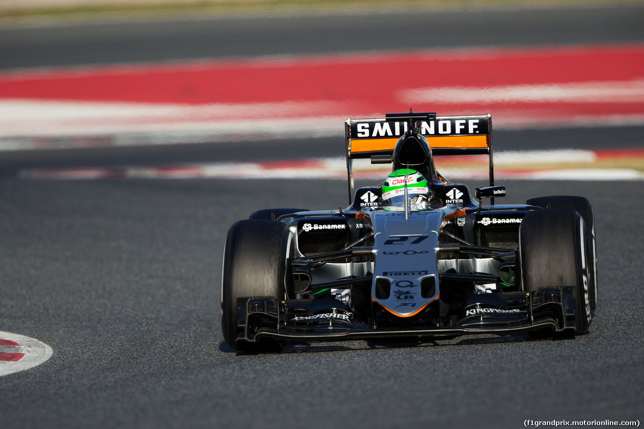 TEST F1 BARCELLONA 3 MARZO, Nico Hulkenberg (GER) Sahara Force India F1 VJM09.
03.03.2016.