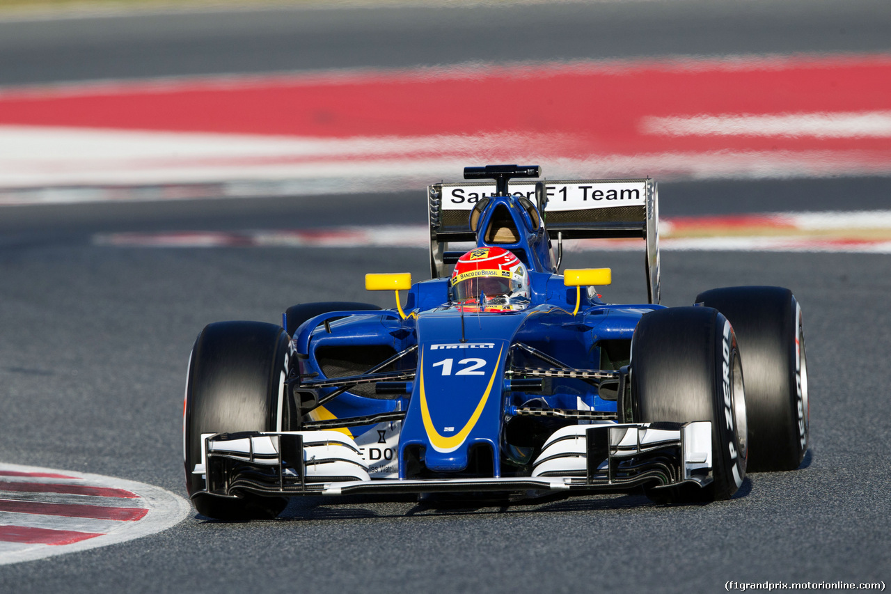 TEST F1 BARCELLONA 3 MARZO, Felipe Nasr (BRA) Sauber C35.
03.03.2016.