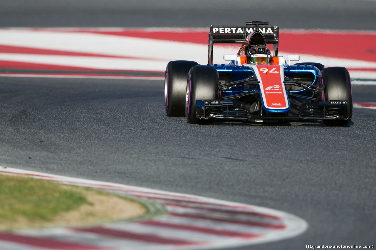 TEST F1 BARCELLONA 3 MARZO, Pascal Wehrlein (GER) Manor Racing MRT05.
03.03.2016.