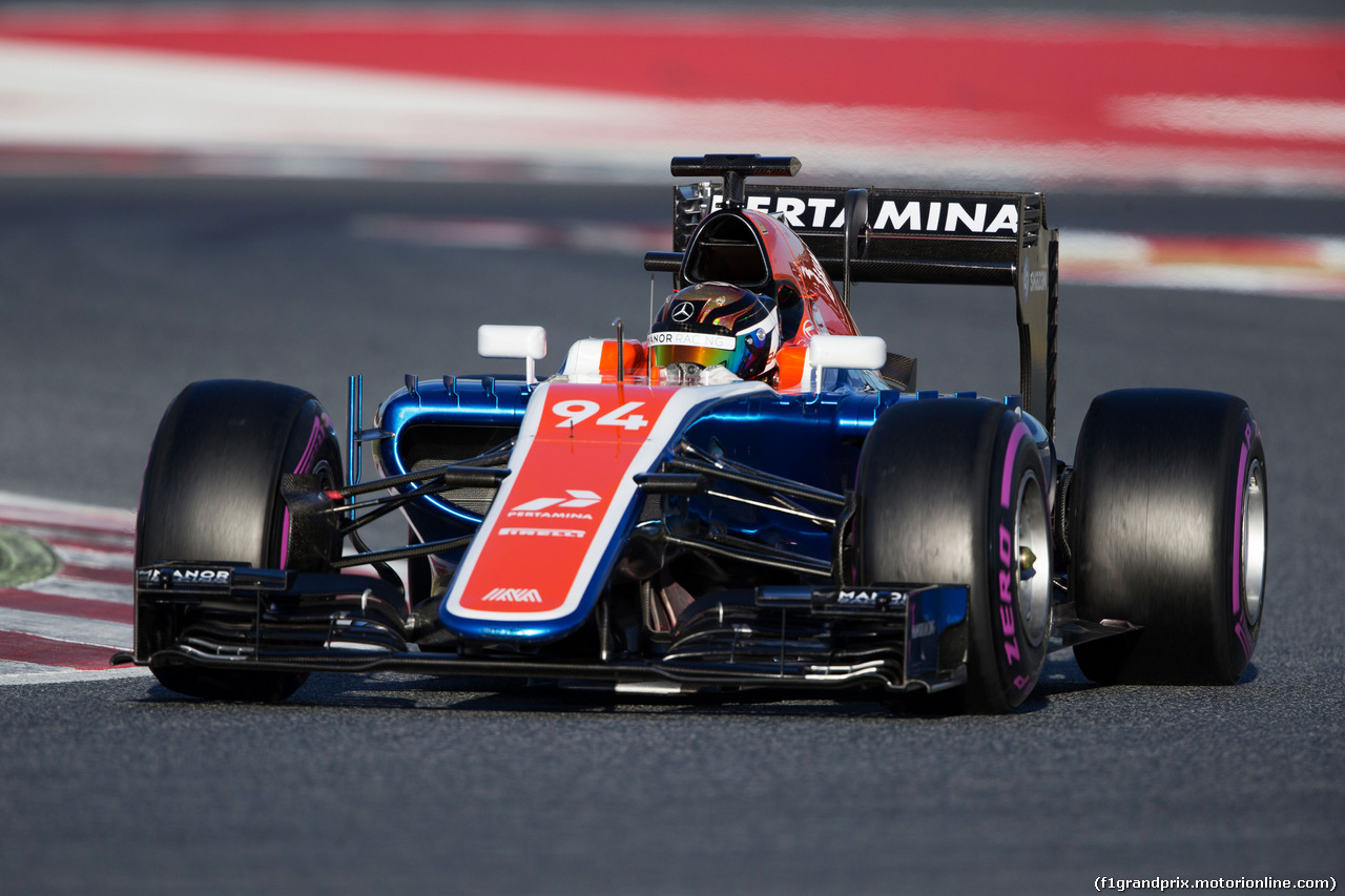 TEST F1 BARCELLONA 3 MARZO, Pascal Wehrlein (GER) Manor Racing MRT05.
03.03.2016.