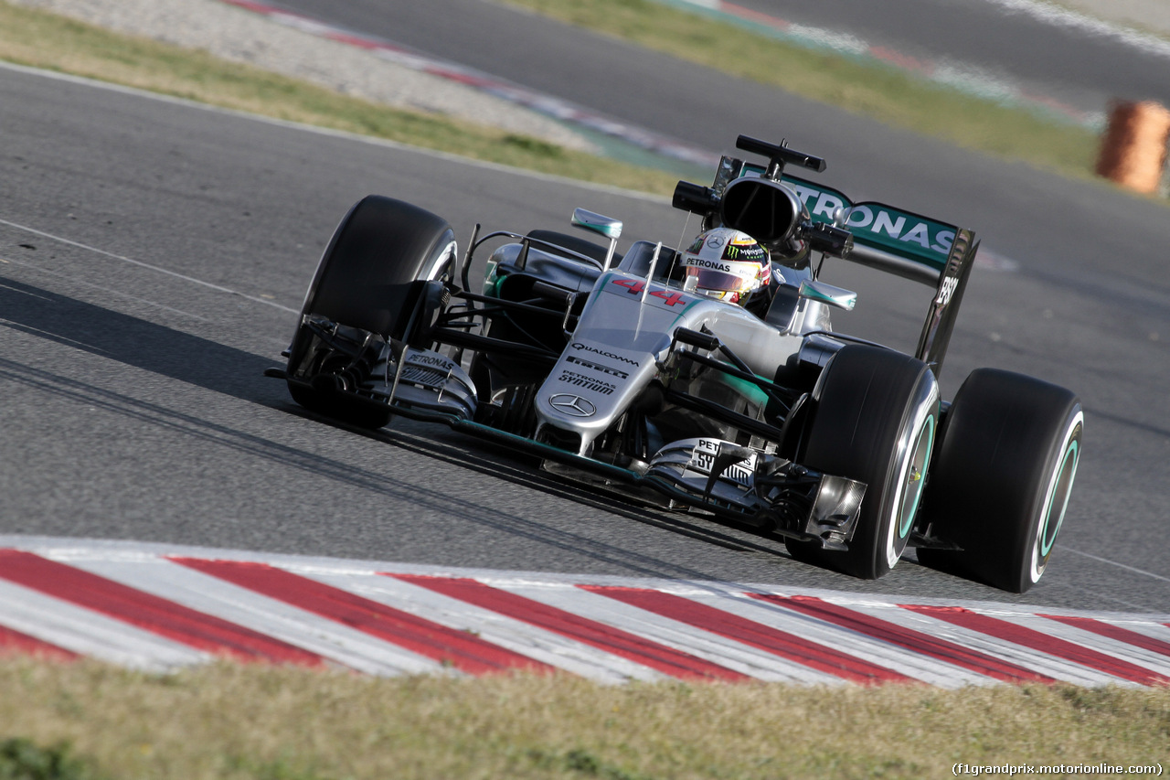 TEST F1 BARCELLONA 3 MARZO, Lewis Hamilton (GBR) Mercedes AMG F1 W07