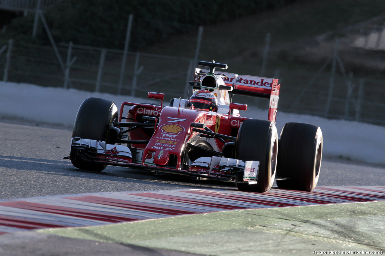 TEST F1 BARCELLONA 3 MARZO, Kimi Raikkonen (FIN) Ferrari SF16-H
