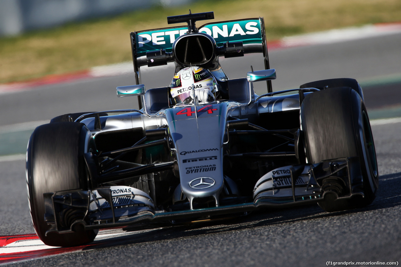 TEST F1 BARCELLONA 4 MARZO, Lewis Hamilton (GBR) Mercedes AMG F1 W07 Hybrid.
04.03.2016.