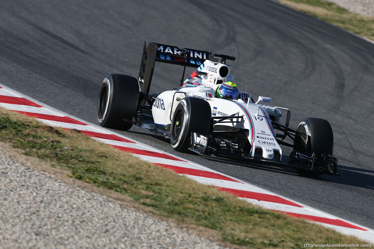 TEST F1 BARCELLONA 4 MARZO, Felipe Massa (BRA) Williams FW38.
04.03.2016.