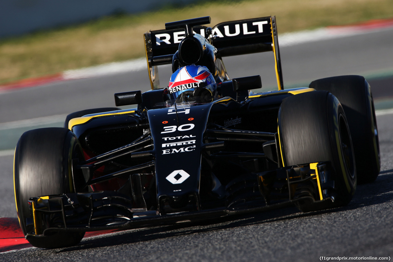 TEST F1 BARCELLONA 4 MARZO, Jolyon Palmer (GBR) Renault Sport F1 Team RS16.
04.03.2016.