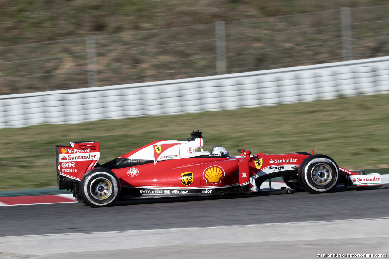 TEST F1 BARCELLONA 4 MARZO, Sebastian Vettel (GER) Ferrari SF16-H