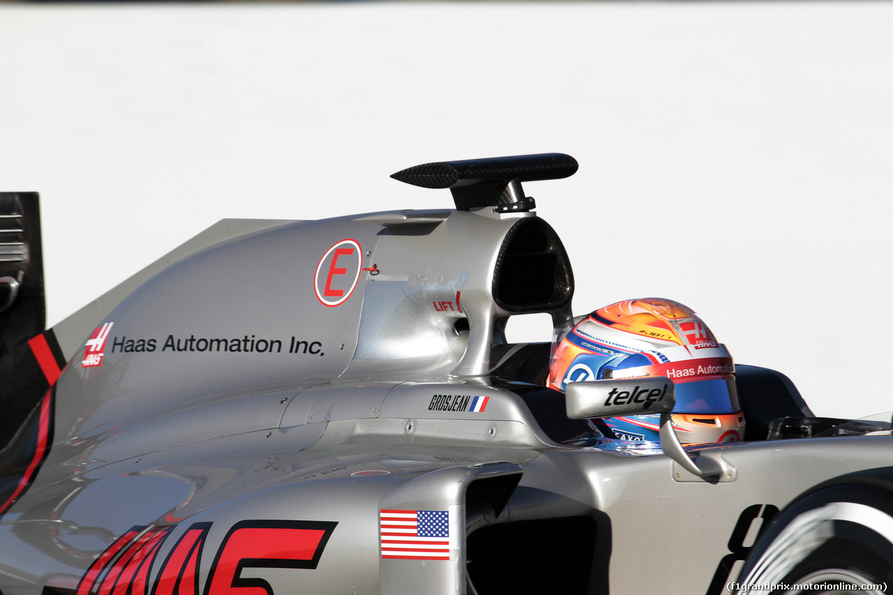 TEST F1 BARCELLONA 4 MARZO, Romain Grosjean (FRA) Haas F1 Team VF-16