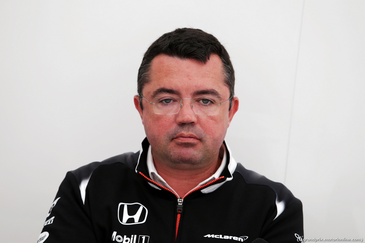 TEST F1 BARCELLONA 4 MARZO, Eric Boullier (FRA) McLaren Racing Director.
04.03.2016.