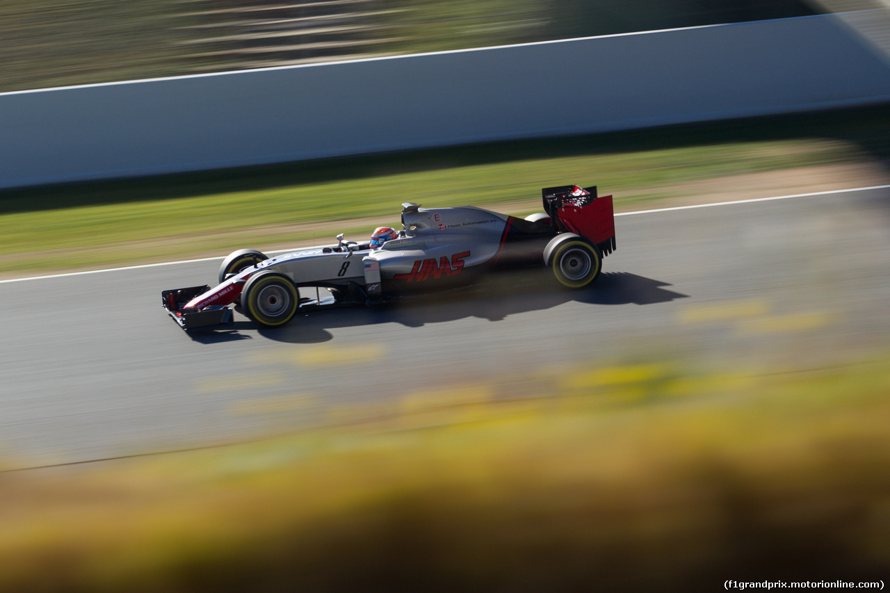 TEST F1 BARCELLONA 4 MARZO, Romain Grosjean (FRA) Haas F1 Team VF-16.
04.03.2016.