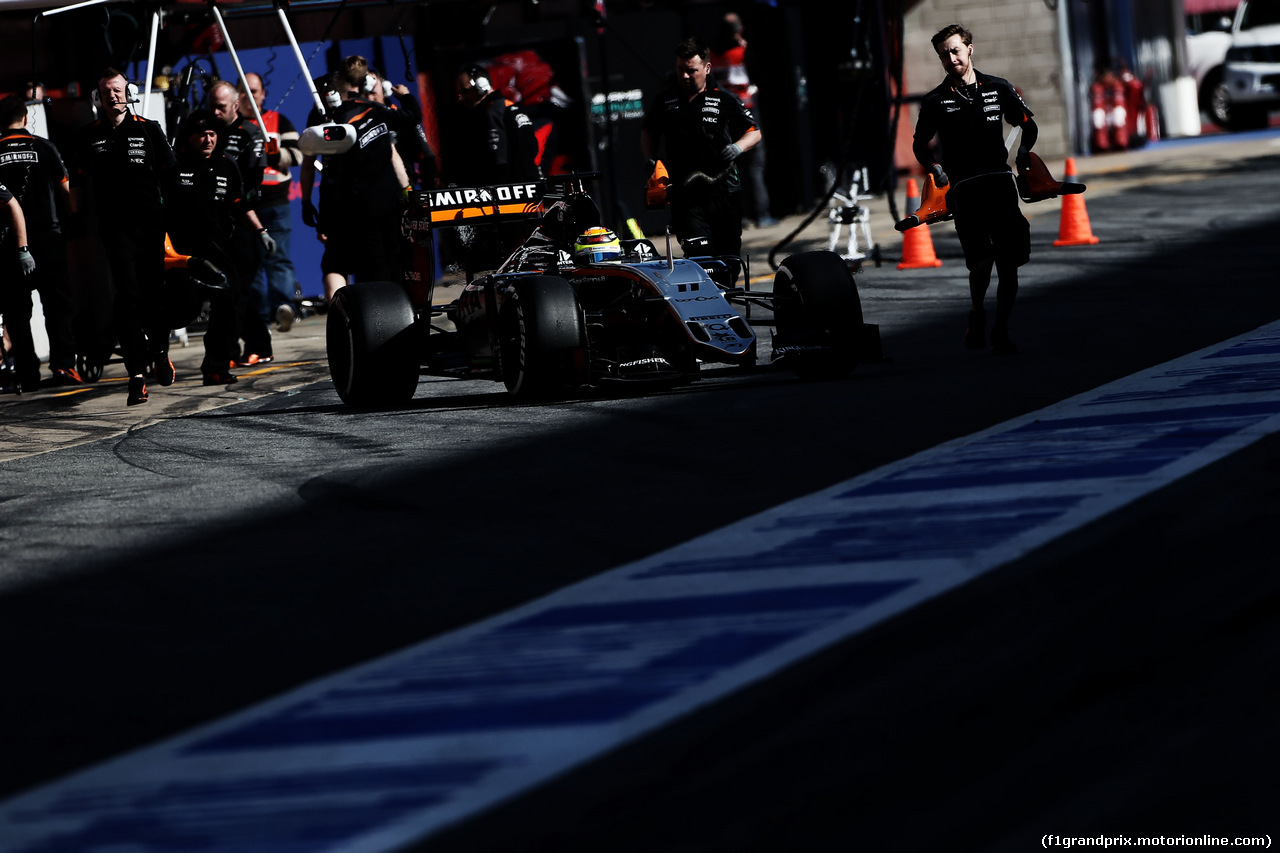 TEST F1 BARCELLONA 4 MARZO, Sergio Perez (MEX) Sahara Force India F1 VJM09.
04.03.2016.