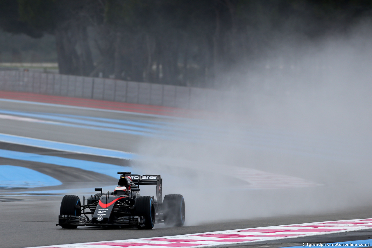 TEST F1 PIRELLI 25 GENNAIO PAUL RICARD, Stoffel Vandoorne (BEL), third driver, McLaren F1 Team 
25.01.2016.