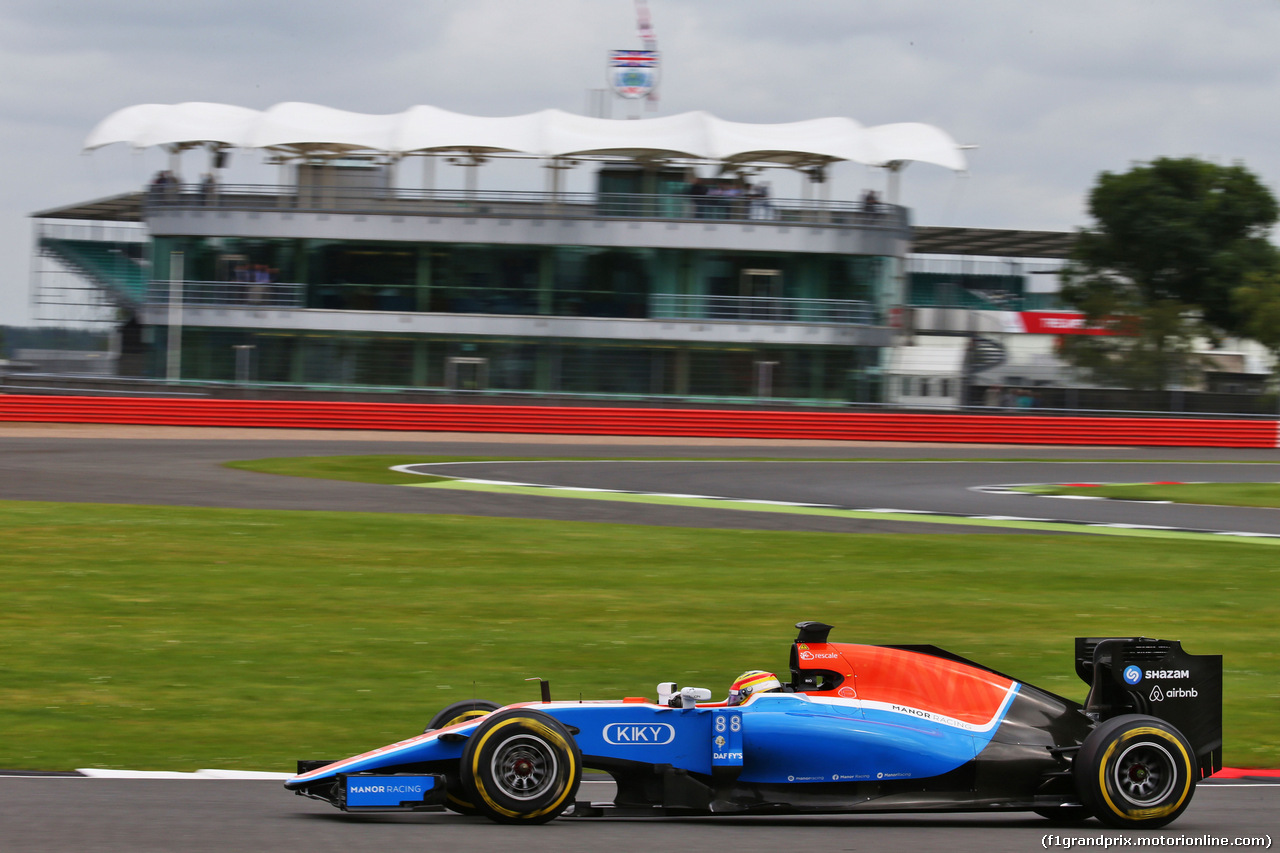 TEST F1 SILVERSTONE 12 LUGLIO, Rio Haryanto (IDN) Manor Racing MRT05.
12.07.2016.