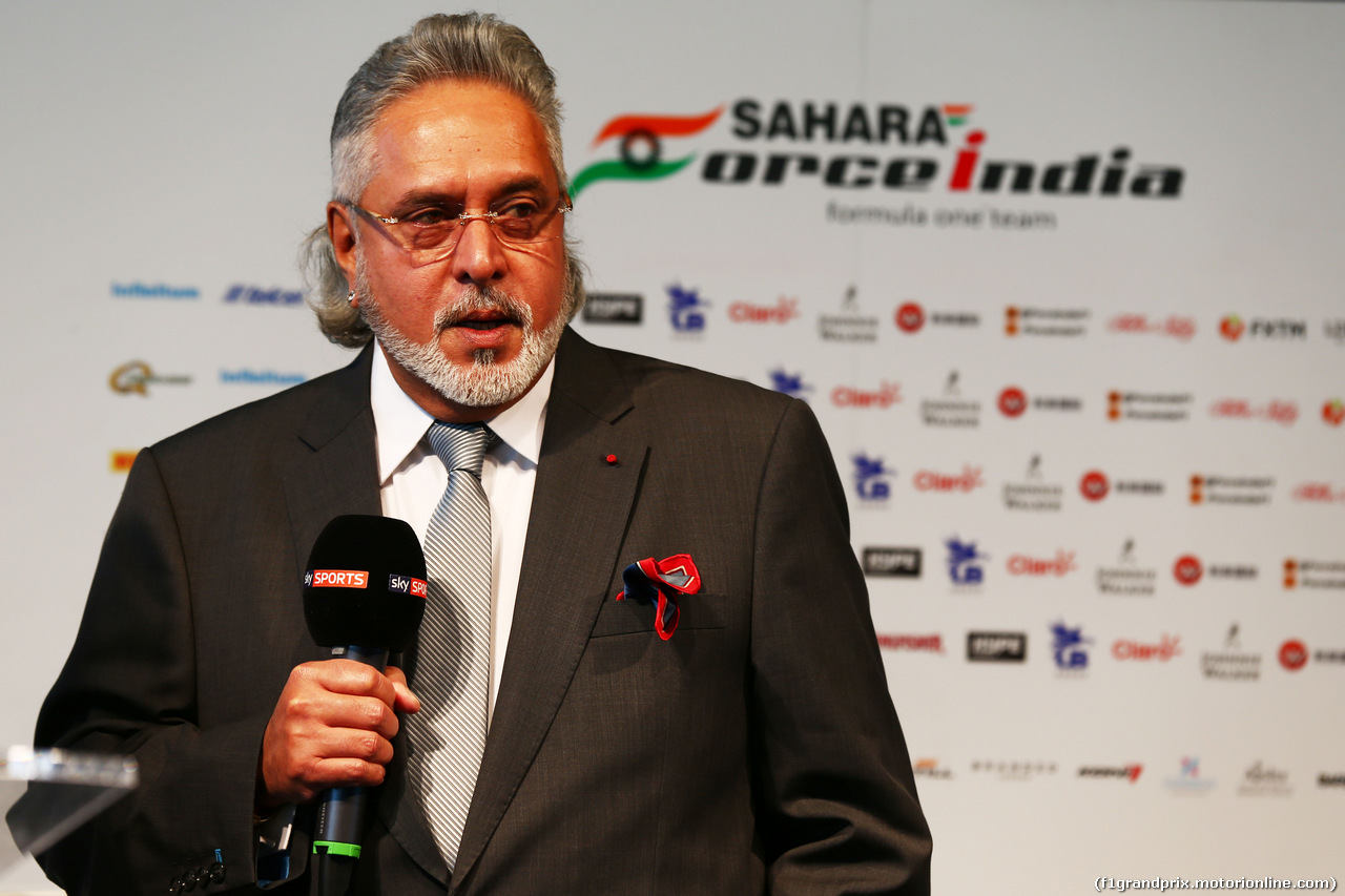 FORCE INDIA VJM10, Dr. Vijay Mallya (IND) Sahara Force India F1 Team Owner.
22.02.2017.