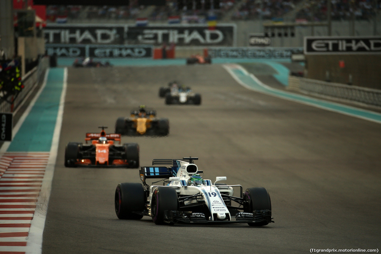 GP ABU DHABI, 26.11.2017 - Gara, Felipe Massa (BRA) Williams FW40