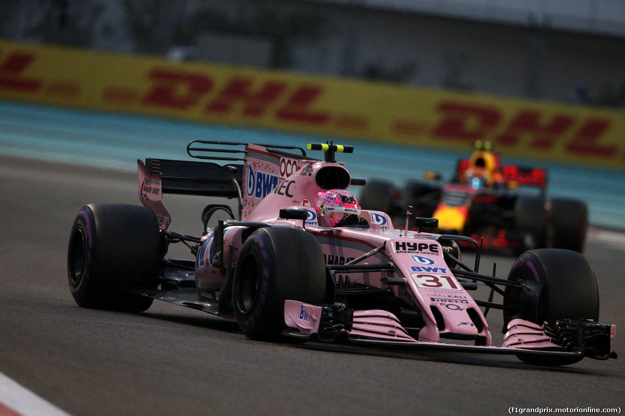 GP ABU DHABI, 26.11.2017 - Gara, Esteban Ocon (FRA) Sahara Force India F1 VJM10