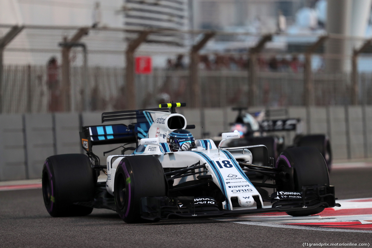 GP ABU DHABI, 26.11.2017 - Gara, Lance Stroll (CDN) Williams FW40