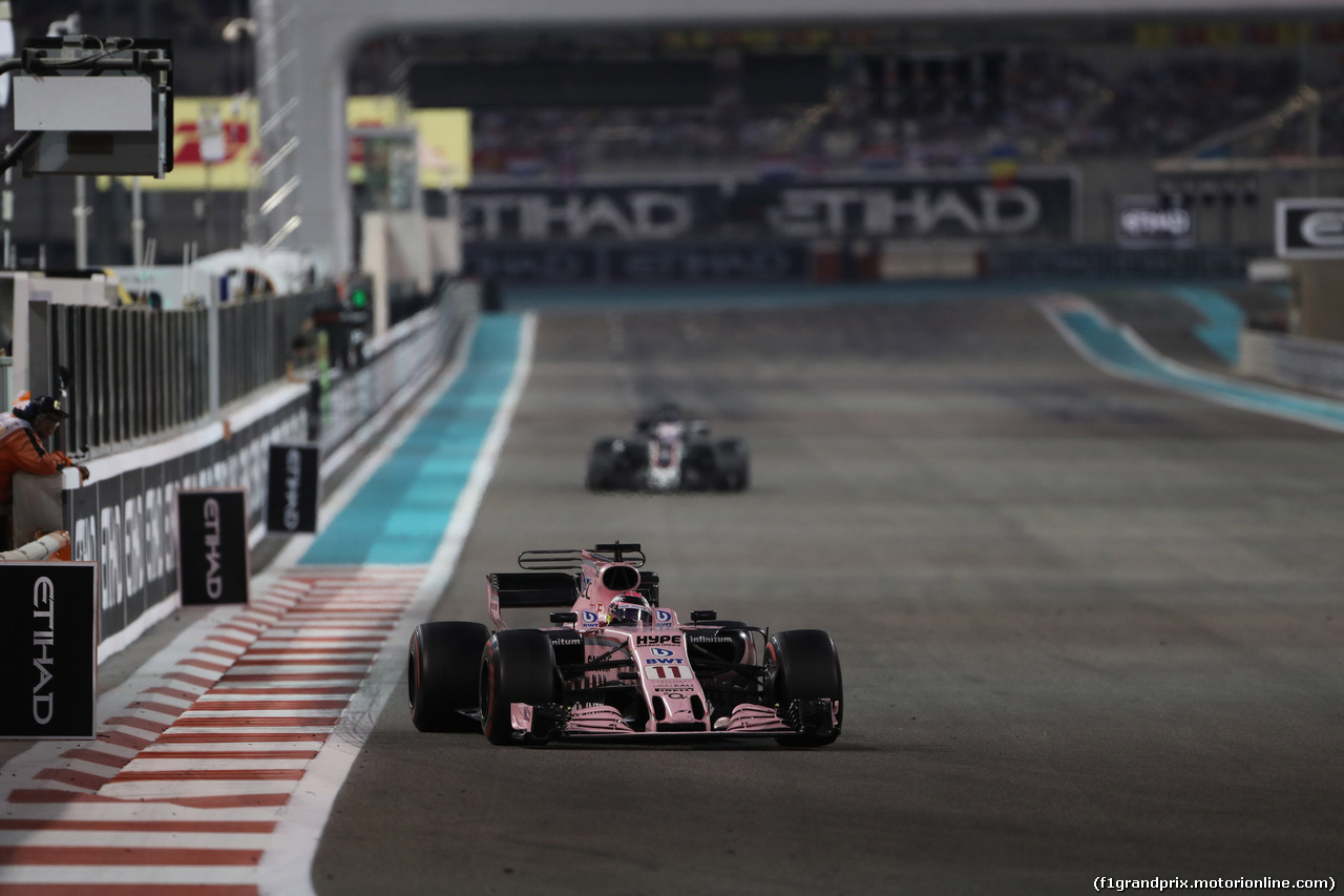 GP ABU DHABI, 26.11.2017 - Gara, Sergio Perez (MEX) Sahara Force India F1 VJM010
