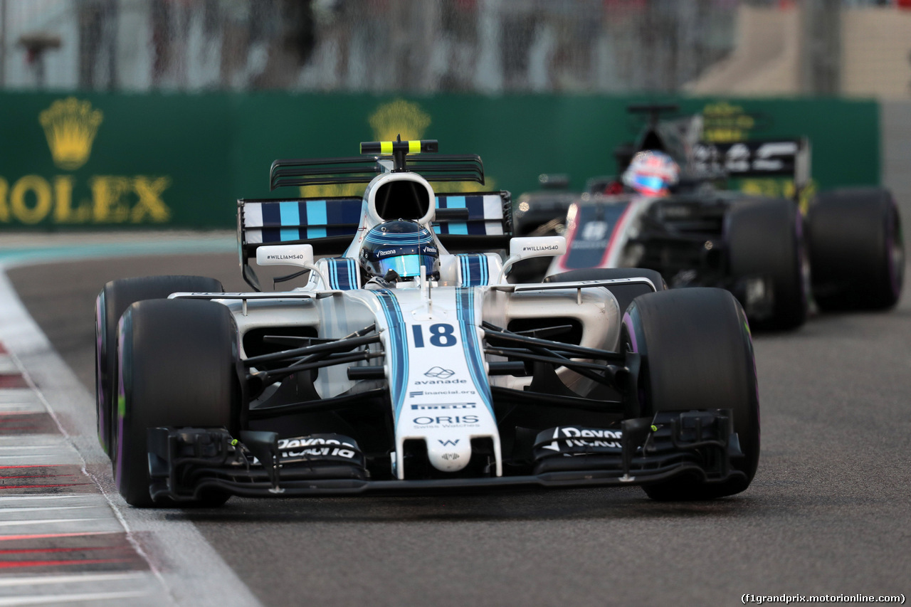 GP ABU DHABI, 26.11.2017 - Gara, Lance Stroll (CDN) Williams FW40