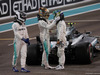 GP ABU DHABI, 26.11.2017 - Gara, Valtteri Bottas (FIN) Mercedes AMG F1 W08 vincitore, 2nd place Lewis Hamilton (GBR) Mercedes AMG F1 W08 e Felipe Massa (BRA) Williams FW40