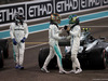 GP ABU DHABI, 26.11.2017 - Gara, Valtteri Bottas (FIN) Mercedes AMG F1 W08 vincitore, 2nd place Lewis Hamilton (GBR) Mercedes AMG F1 W08 e Felipe Massa (BRA) Williams FW40