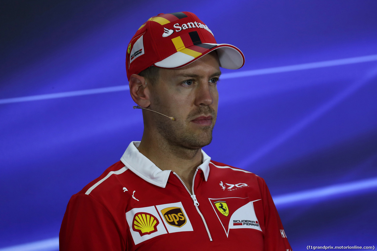 GP ABU DHABI, 23.11.2017 -  Conferenza Stampa, Sebastian Vettel (GER) Ferrari SF70H