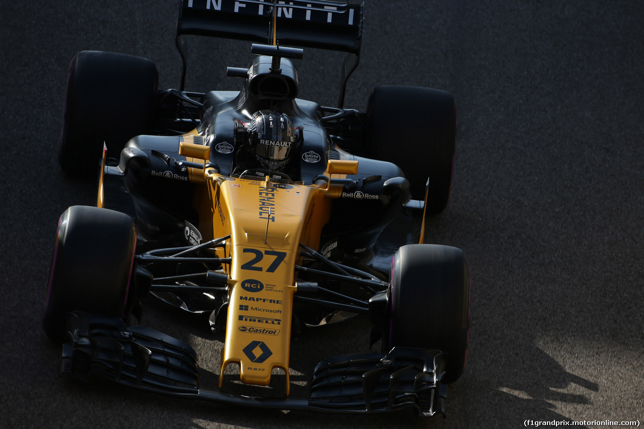 GP ABU DHABI, 25.11.2017 - Prove Libere 3, Nico Hulkenberg (GER) Renault Sport F1 Team RS17