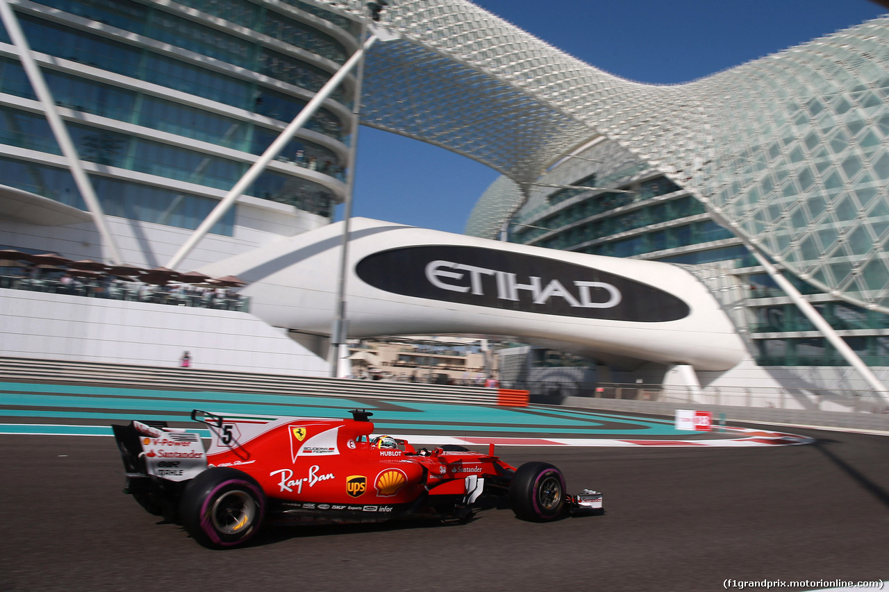 GP ABU DHABI, 25.11.2017 - Prove Libere 3, Sebastian Vettel (GER) Ferrari SF70H