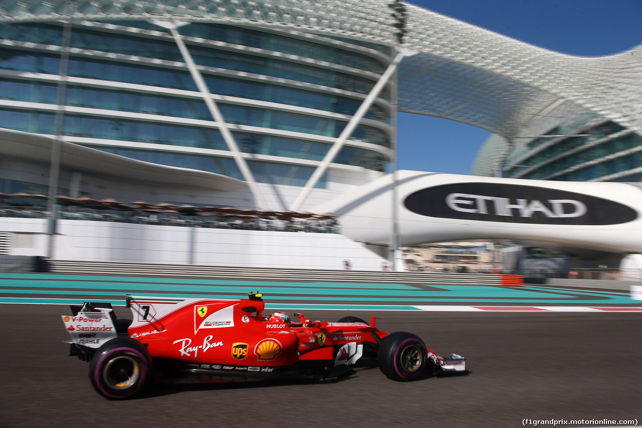 GP ABU DHABI, 25.11.2017 - Prove Libere 3, Kimi Raikkonen (FIN) Ferrari SF70H