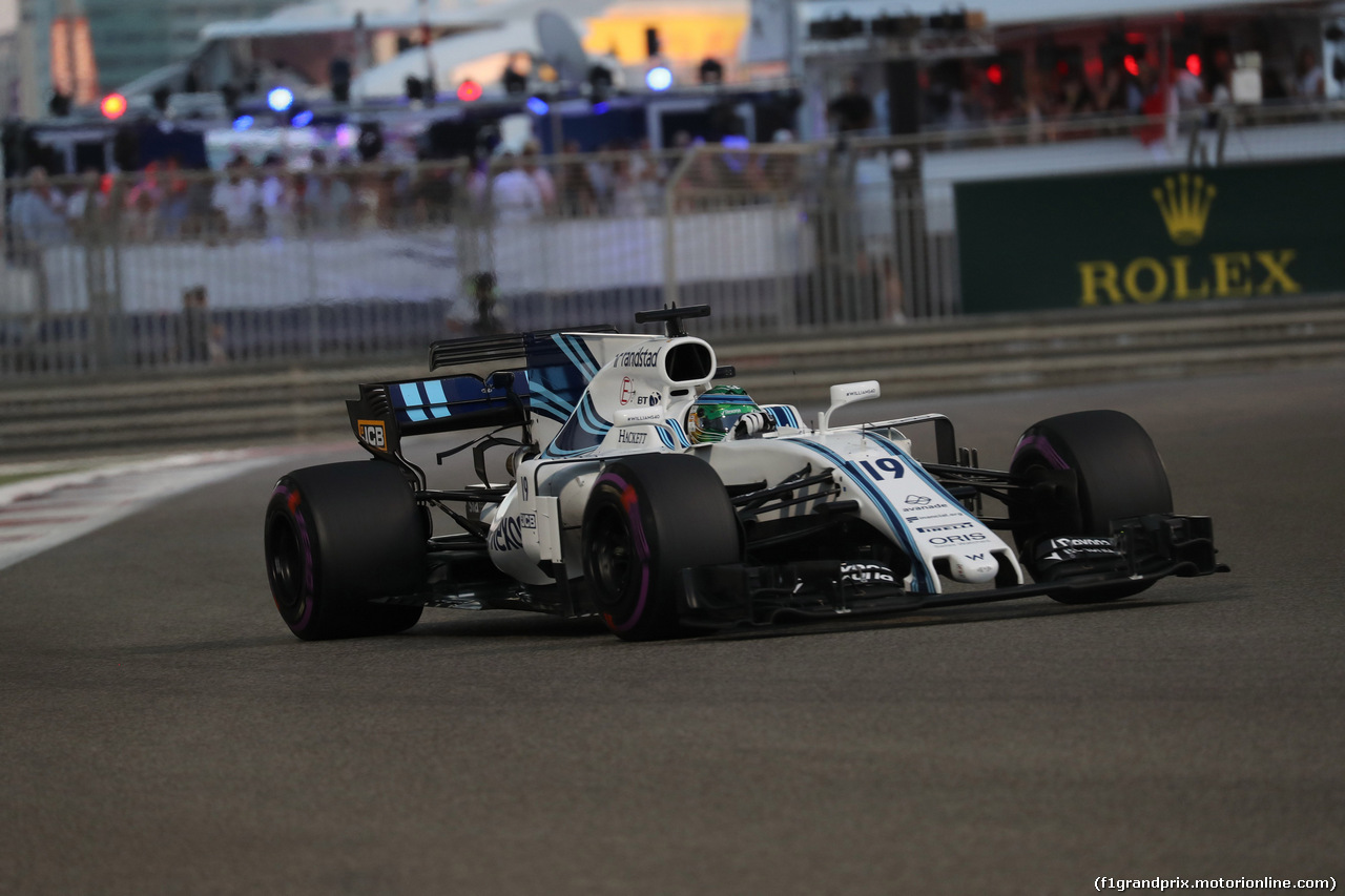 GP ABU DHABI, 25.11.2017 - Qualifiche, Felipe Massa (BRA) Williams FW40