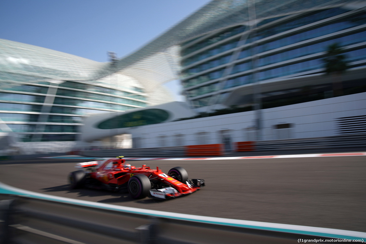 GP ABU DHABI, 24.11.2017 - Prove Libere 1, Kimi Raikkonen (FIN) Ferrari SF70H