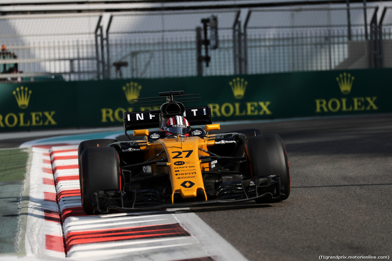 GP ABU DHABI, 24.11.2017 - Prove Libere 1, Nico Hulkenberg (GER) Renault Sport F1 Team RS17
